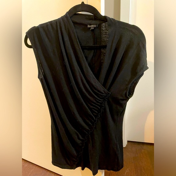 Lafayette 148 Cap Sleeve Rusched Top - Picture 3 of 5